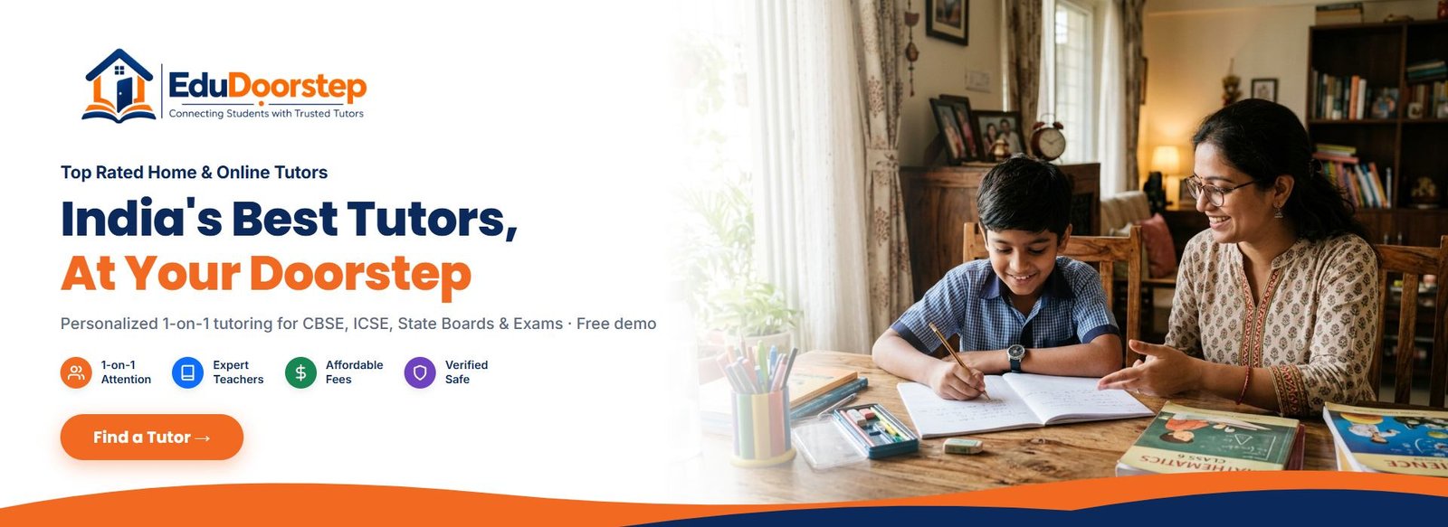 Find the right home or online tutor for your child — EduDoorstep